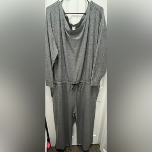 Fabletics Gray off the shoulder Jumpsuit/Romper